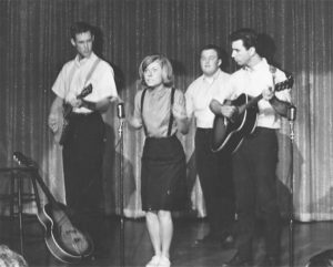 Jim O'keefe of the Cornells...Patty Morrow of the Mouseketeers...Steve Jahn...singer.. .and DD during my folk group period...appearing at the Coconut Grove, LA.