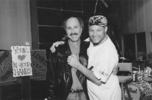 DD and Narada Michael Walden, after Al Green vocal at Narada's studio, San Raphael, Calif.