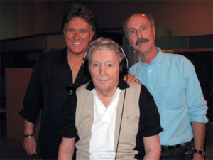 Denny in the studio with Jerry Lee Lewis and TG Sheppard