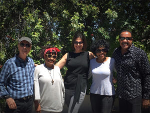 Denny Diante, Julia Tilman Waters , Leslie Cours Mather, Maxine Waters and Oren Waters..THE Waters after recording date in LA on Friday "NO TIME TO SING THE BLUES"...slammin' track!!!